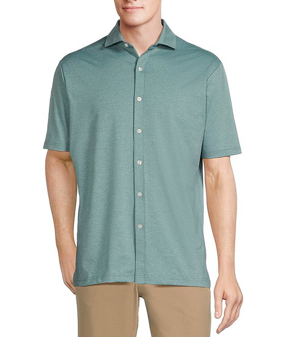 Hart Schaffner Marx Luxury Performance Short Sleeve Textured Knit ...