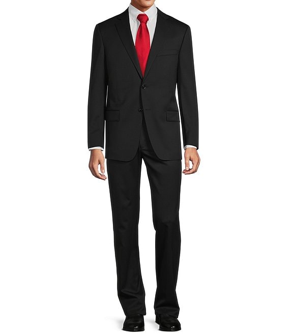 Hart Schaffner Marx Modern Fit Flat-Front Solid Suit | Dillard's