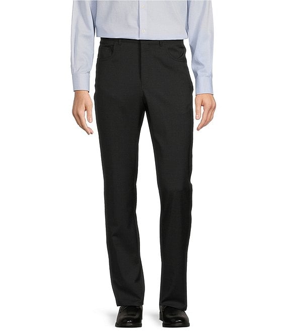 Hart Schaffner Marx New York Modern Fit Flat Front Solid Dress Pants ...