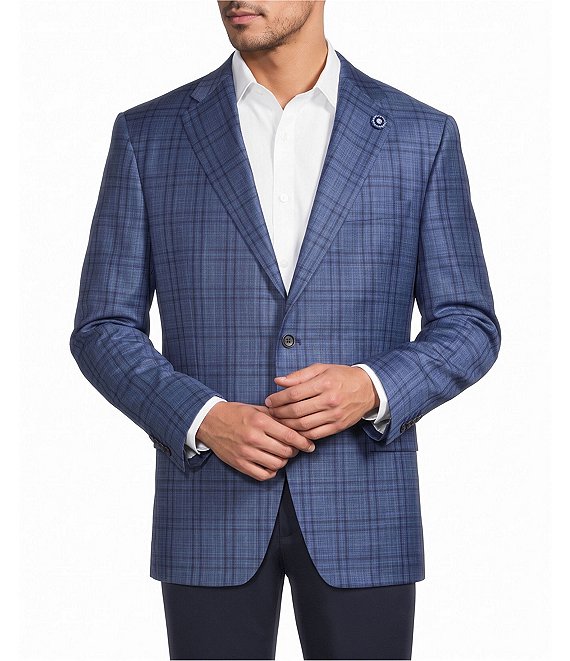 Hart Schaffner Marx New York Modern Fit Plaid Wool Sport Coat