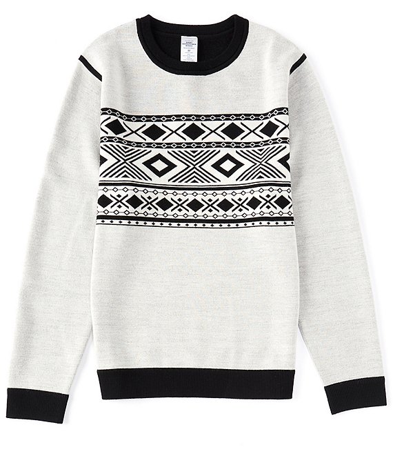 Color:Black - Image 1 - Reversible Crewneck Sweater