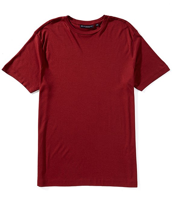 Hart Schaffner Marx Short Sleeve Solid Knit Sleep T-Shirt, Red - Image 1