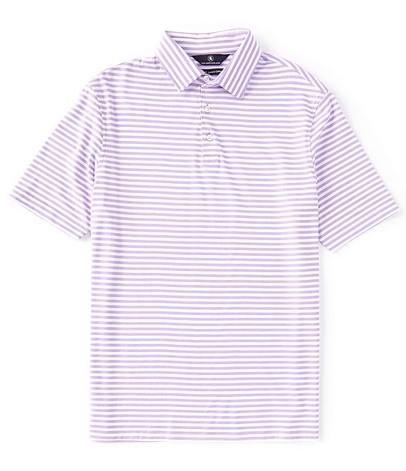 Hart Schaffner Marx Short Sleeve Stripe HartSoft Knit Polo Shirt ...