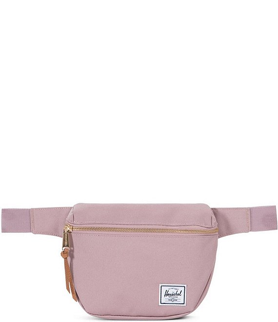 Color:Ash Rose - Image 1 - Fifteen Zip Around Classic Woven Label Belt Bag