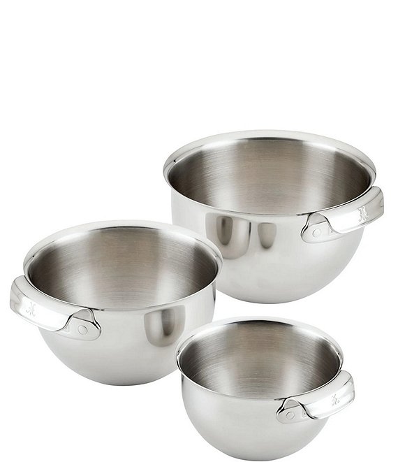 Color:Silver - Image 1 - Provisions Stainless Steel Mixing Bowl Set, 3-Piece