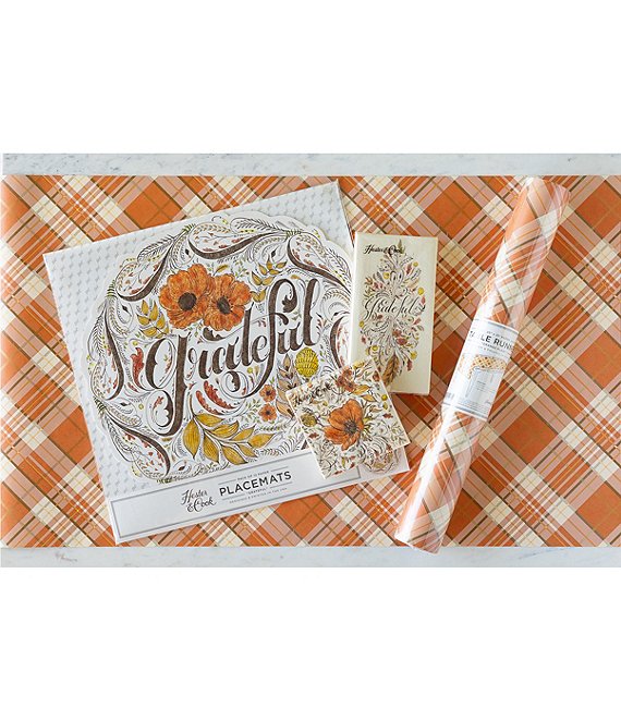 Hester and Cook Harvest Paper Goods Table Setting