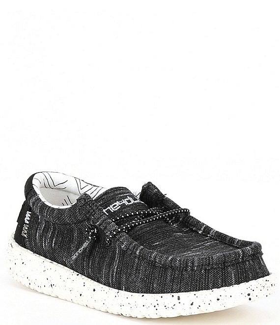 Color:Black - Image 1 - Boys' Wally Stretch Washable Slip-Ons (Youth)