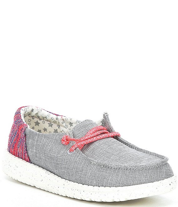 Color:Grey - Image 1 - Girls' Wendy Funk Washable Slip-Ons (Youth)