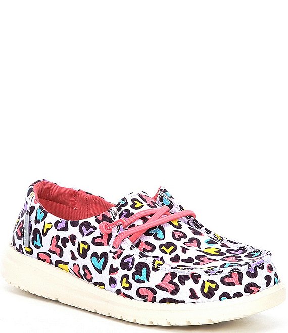 Color:White Multi Leopard - Image 1 - Girls' Wendy Multi Leopard Washable Slip-Ons (Youth)