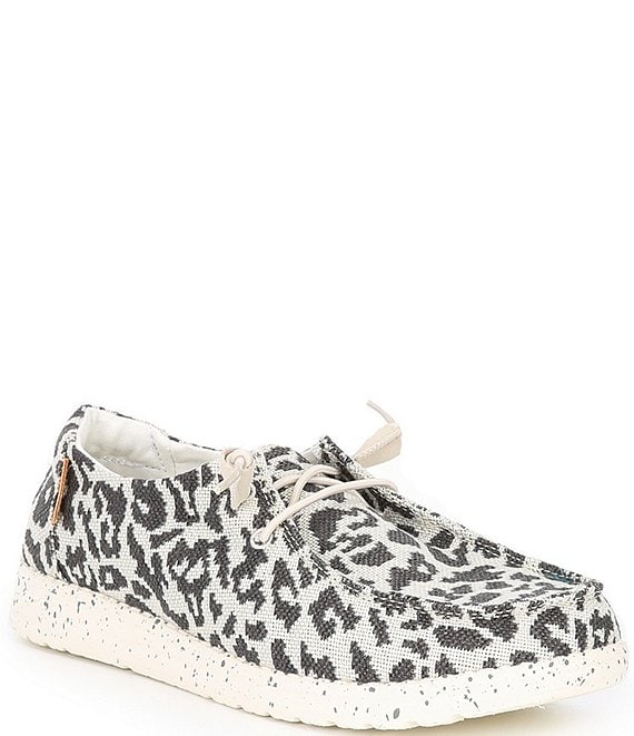 Color:Grey - Image 1 - Women's Wendy Woven Cheetah Print Washable Slip-Ons