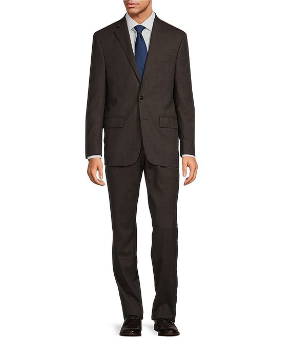Hickey Freeman Classic Fit 2 Reverse Pleat Mix Pattern 2-Piece Suit ...