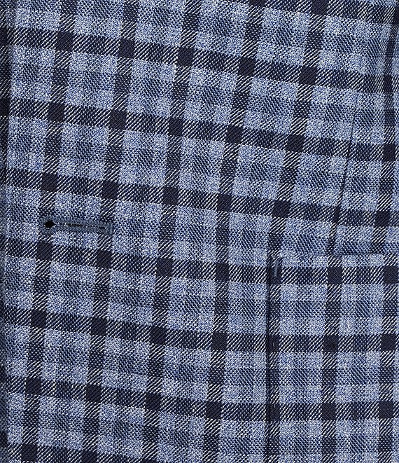 Hickey Freeman Classic Fit Linen Wool Blend Check Sport Coat