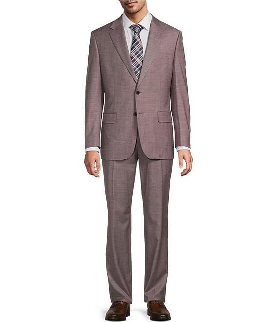 Hickey Freeman Harvard Classic Fit Flat Front Solid 2-Piece Suit