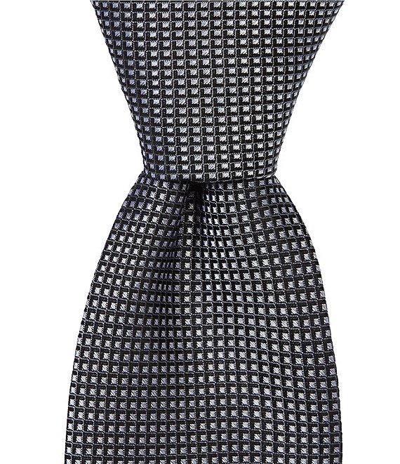 Hickey Freeman Micro Neat Pattern Traditional Silk Tie
