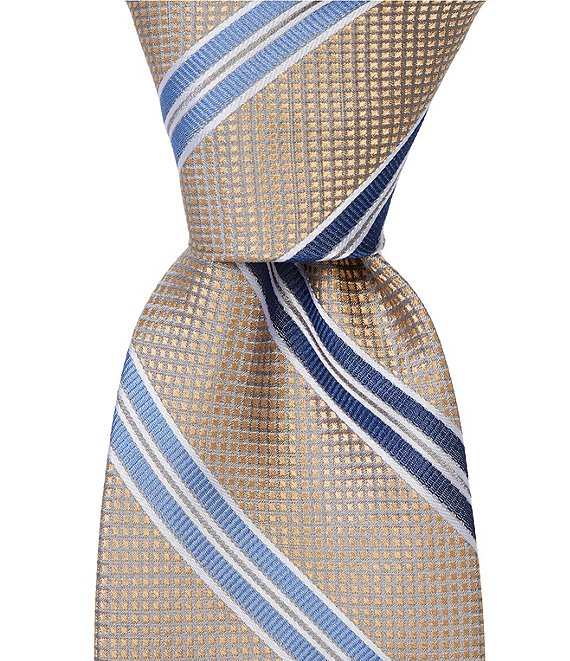 Hickey Freeman Stripe Traditional Point Tip Tie