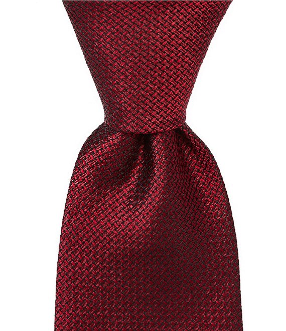 Hickey Freeman Textured Solid Traditional Silk Tie