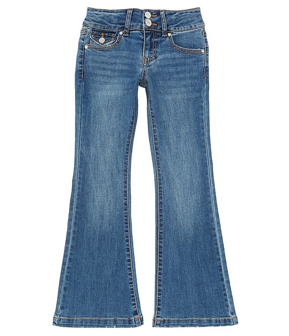 Color:Charlie - Image 1 - Big Girls 7-16 Flare Leg Flap Back Pockets Jeans
