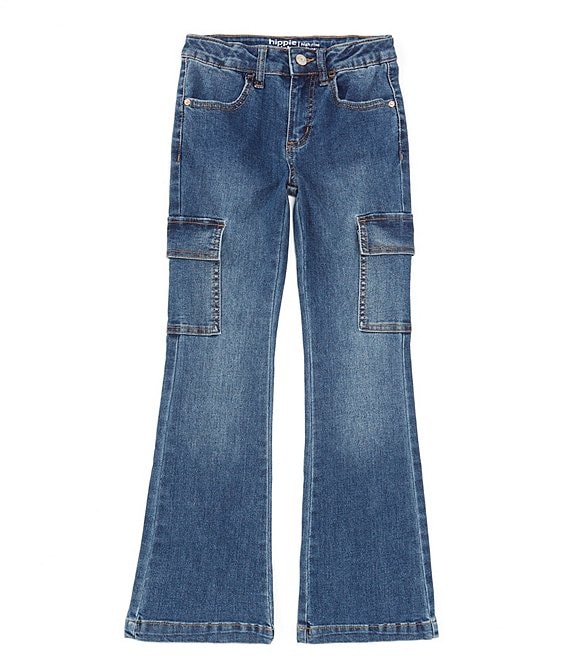  Jeans for Women- Flap Pocket Side Cargo Jeans (Color