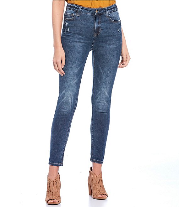 Color:Flannery - Image 1 - Throwback High Rise Skinny Jeans