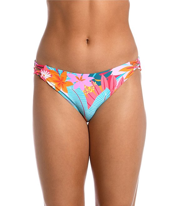 Color:Multi - Image 1 - Aloha Tropics Strappy Side Hipster Swim Bottom