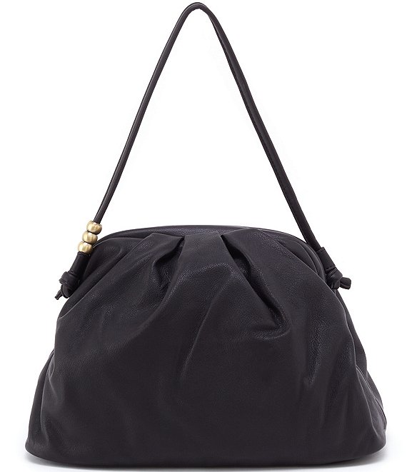 Color:Black - Image 1 - Adalyn Leather Frame Shoulder Bag
