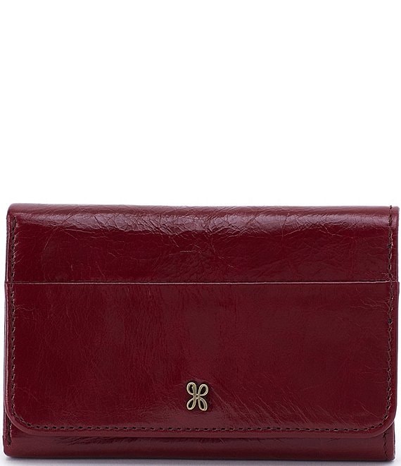 HOBO Vintage Hide Collection Jill Medium Trifold Wallet, Saddleberry - Image 1