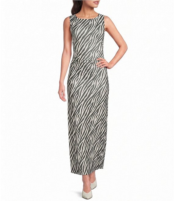 Honey & Sparkle Mesh Animal Printed Maxi Dress