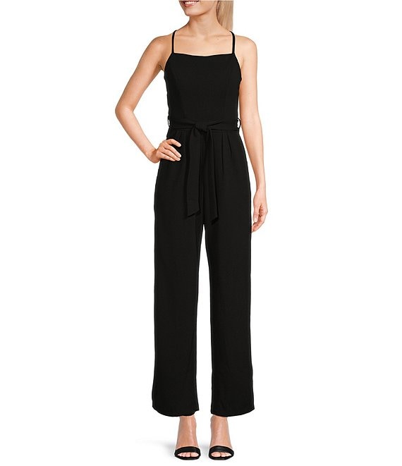 Honey and Rosie Illusion Lace Back Cut-Out Jumpsuit | Dillard's
