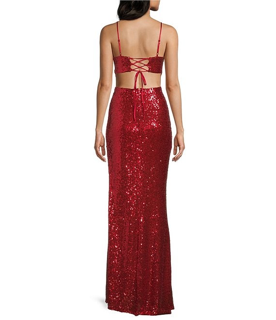 dillards red sequin dress red sequin dress