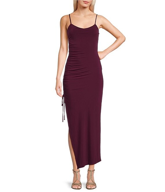 Honey and Rosie Side Cinch Slit Hem Midi Dress Dillard s