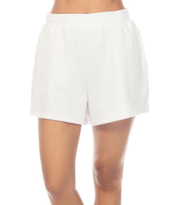White cotton sleep shorts