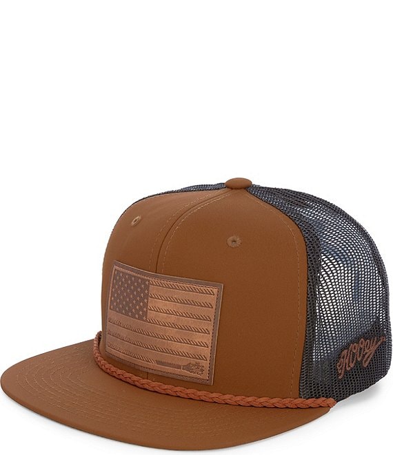 Hooey Big Boys Leather Patch Liberty Roper Hat