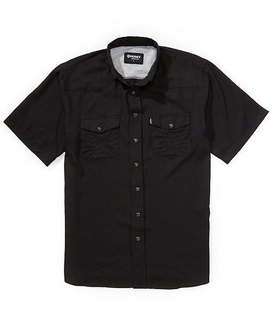 Hooey Solid Short Sleeve Woven Shirt