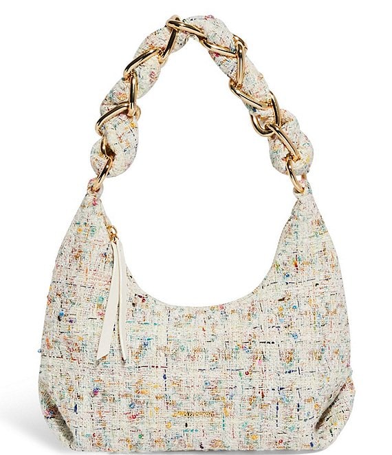 House Of Want We Allure Small Summer Tweed Hobo Bag
