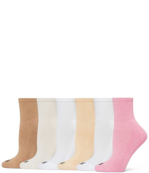 HUE Beauty Sport Mini Crew Socks, 6 Pack