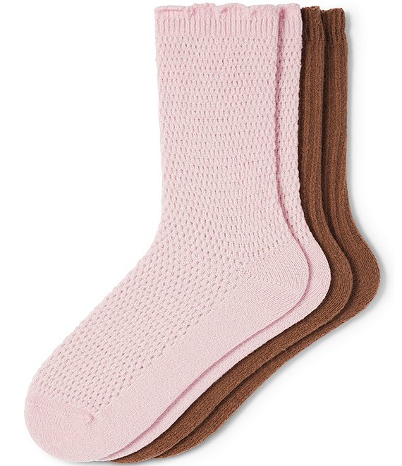 HUE Cable Crew Sock, 2 Pack