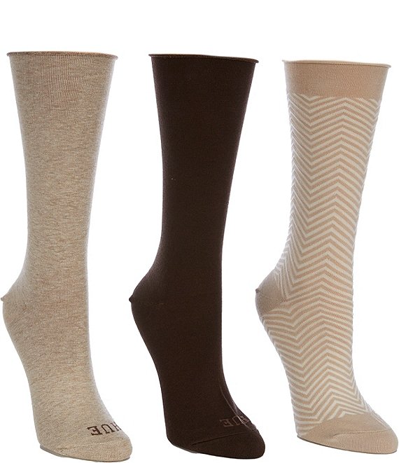 HUE Chevron Jeans Crew Socks, 3 Pack | Dillard's