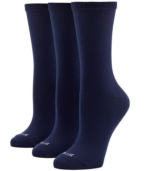HUE Super Soft Crew Socks, 3-Pack
