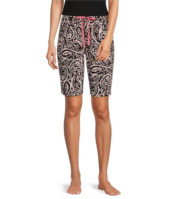 HUEtique Paisley Print Knit Sleep Shorts | Dillard's