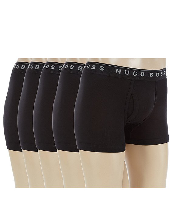 Hugo Boss Cotton Solid Boxer Briefs 5-Pack