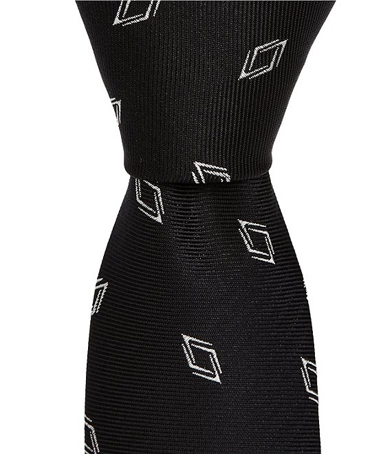 Hugo Boss Diamond Pattern Jacquard 2 1/4#double; Silk Blend Tie