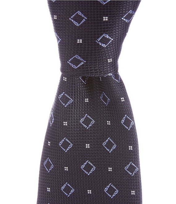 Hugo Boss Diamond Patterned Jacquard 2.95#double; Silk Tie