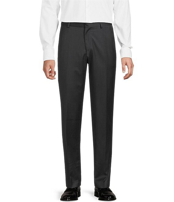 Hugo Boss Genius Slim Fit Pleat Front Solid Dress Pants