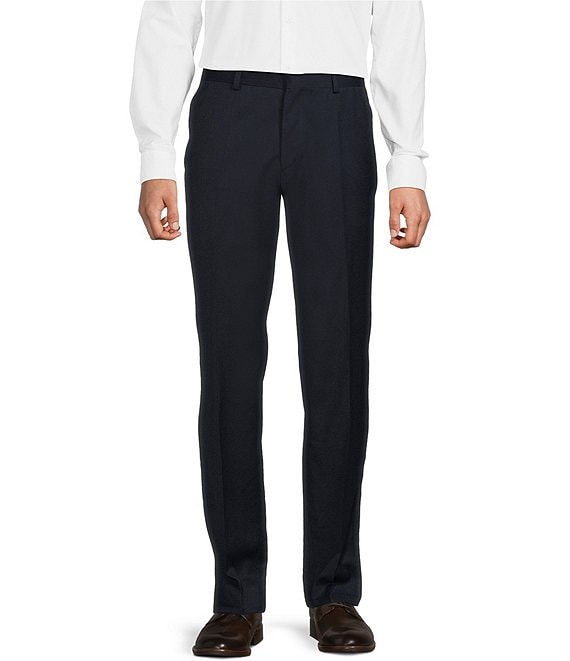Hugo Boss Genius Slim Fit Pleat Front Solid Dress Pants