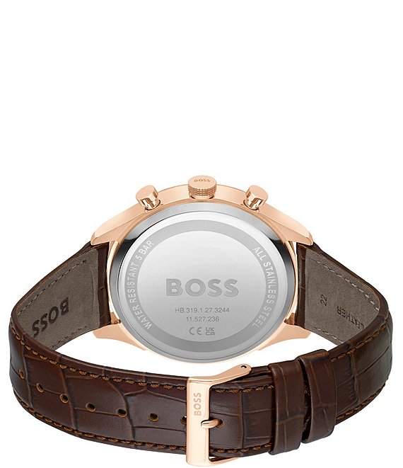Hugo Boss Men's Gregor Quartz Chronograph Brown Leather Strap
