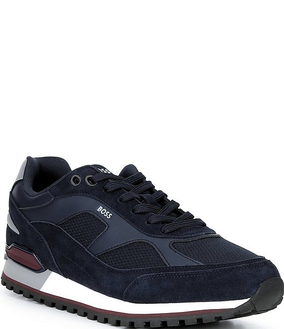 Hugo Boss Men's Parkour Leather Suede Sneakers