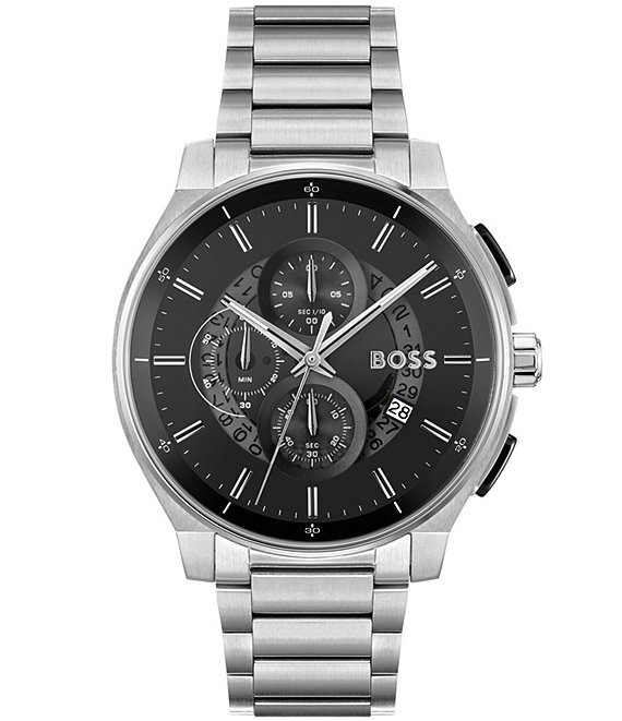 Hugo Boss Men s Peak 2.0 Quartz Chronograph Stainless Steel Bracelet Watch Dillard s