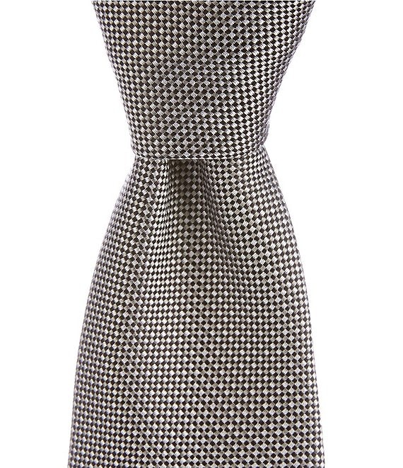Hugo Boss Non Solid Micro Pattern Jacquard 2.95#double; Silk Tie