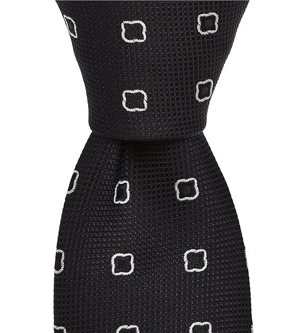 Hugo Boss Open Neat Patterned Jacquard 3#double; Silk Blend Tie