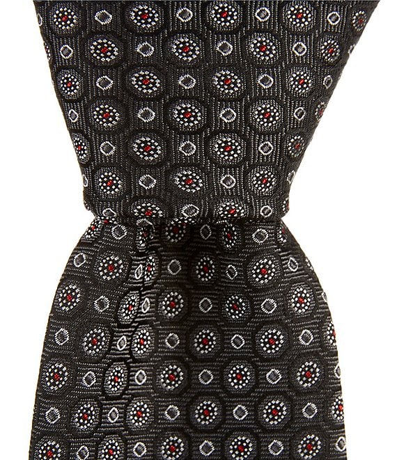 Hugo Boss Patterned Jacquard 2 1/4#double; Narrow Silk Tie